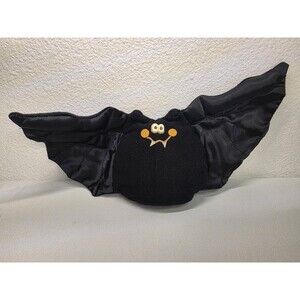 Retro Vintage Halloween Bat Plush Decoration – Cute Black Bat with Wings spooky